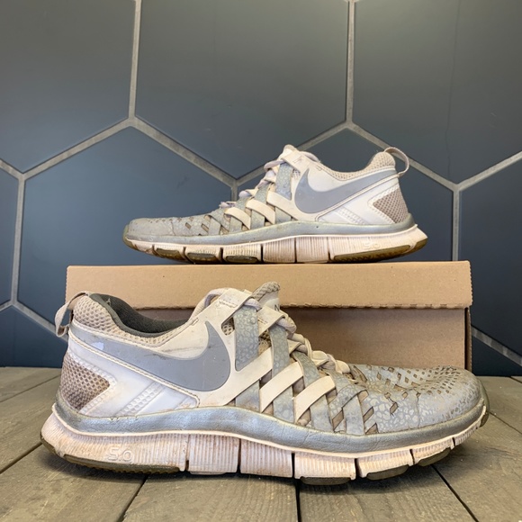 ~Used W/O Box! Nike Trainer 5.0 Finger Trap Grey Reflective Sneakers Size 10 - Picture 1 of 6